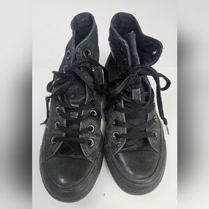 Converse All-Star Chuck Taylor Black PM Black Canvas‎ Sneakers Women 5.5 Men 3.5